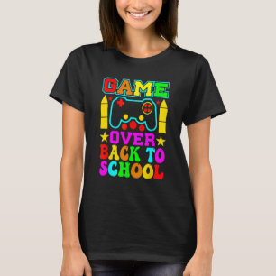 Game Over Back To School Teacher Student Controll T-Shirt