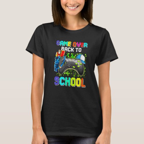 Game Over Back To School  Video Game Gamer Kids Bo T_Shirt