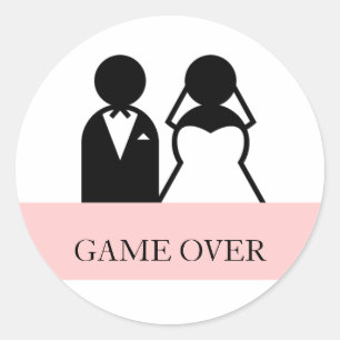 Game Over Bride Groom Clipart Wedding Stickers