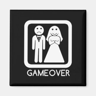 Game Over Bride & Groom Magnet
