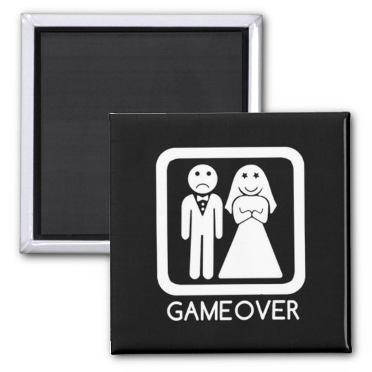 Game Over Bride Groom Magnet Zazzle Com