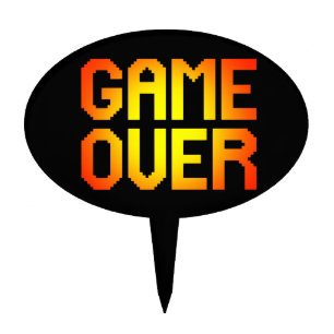 GAME OVER CAKE TOPPER