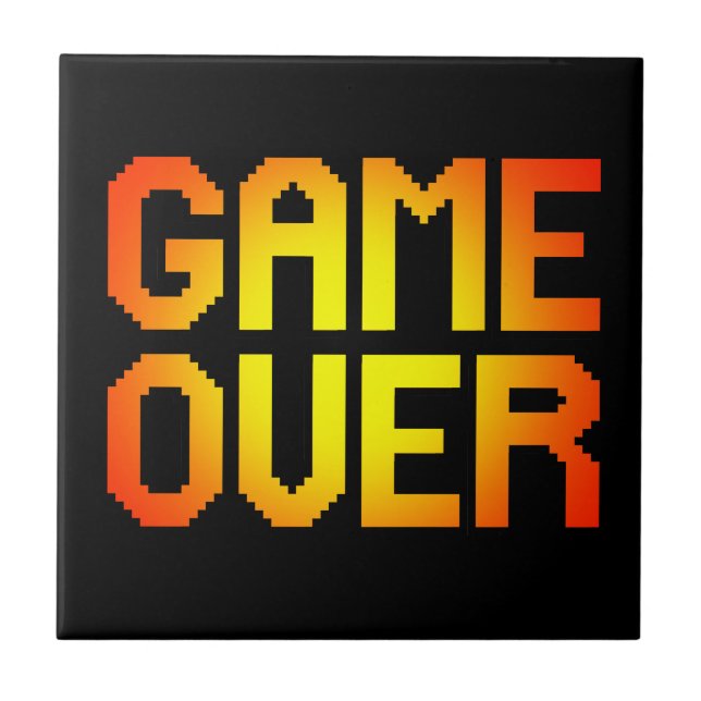 GAME OVER CERAMIC TILE (Front)