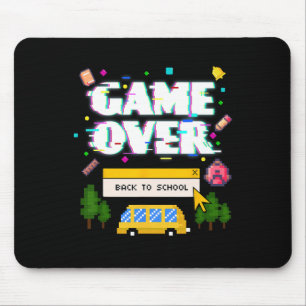 Game Over Ck To School Funny Retro Gamer Teacher S Mouse Pad