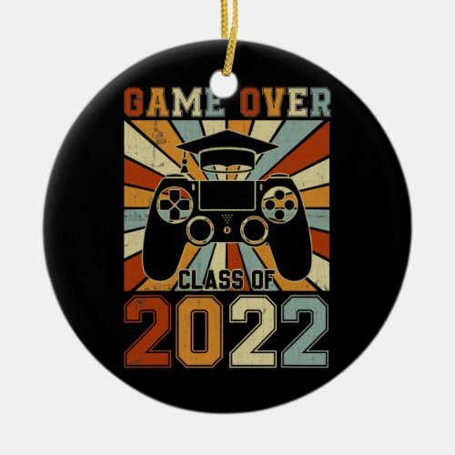 Game Over Class of 2022 Senior Video Games Ceramic Ornament