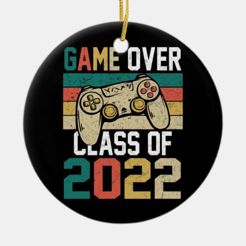 Game Over Class of 2022 Video Games Vintage Ceramic Ornament