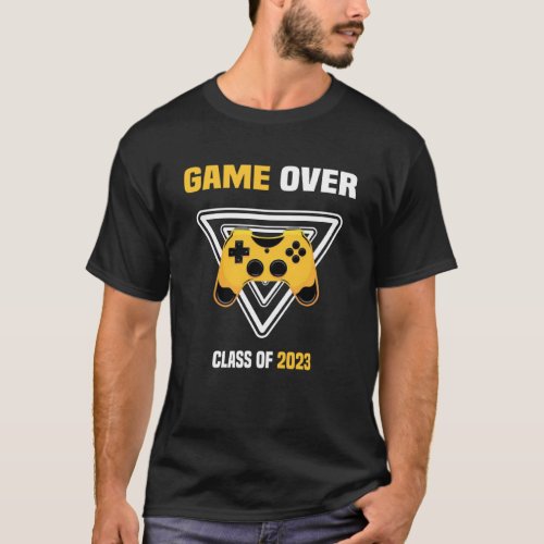 Game Over Class of 2023 Video Games Vintage Gradua T_Shirt