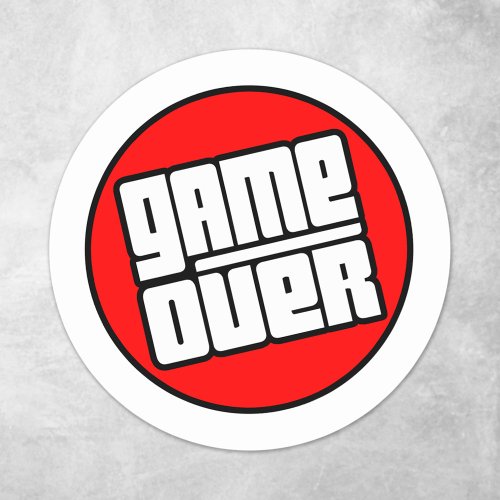 Game Over _ Computer Gamer Classic Round Sticker