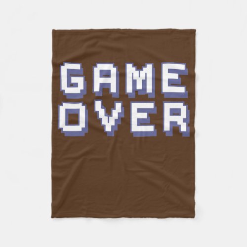 Game Over Console Pc Player Controller Video Fleece Blanket
