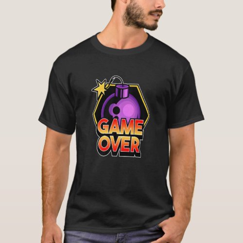 Game Over Cool Victory Gaming Illustration Graphic T_Shirt