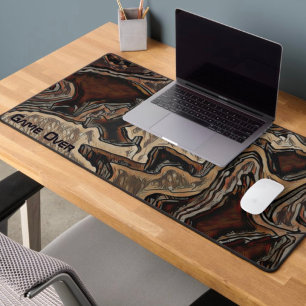 Game Over Custom Unique Modern Abstract Gamer Desk Mat