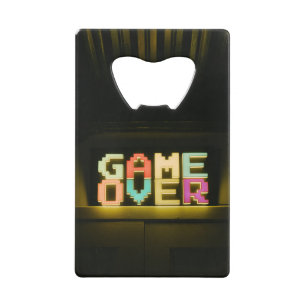 Game Over Cute Simple Pixel Art Pixel Arts Easy De Credit Card Bottle Opener