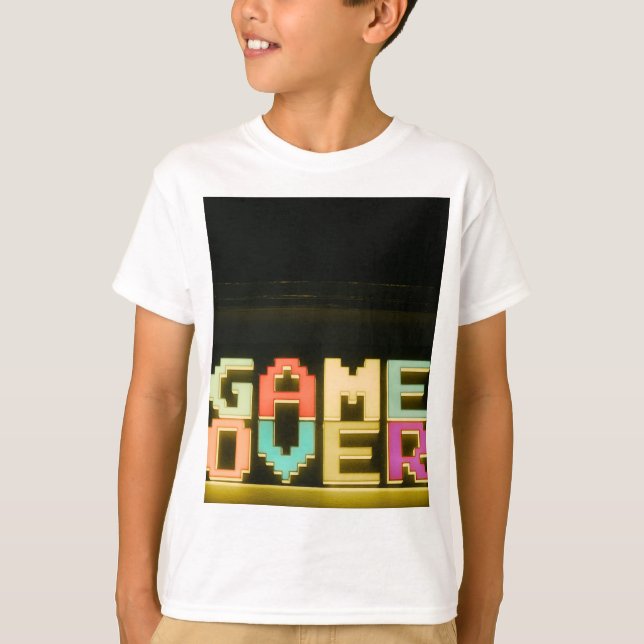 Game Over Cute Simple Pixel Art Pixel Arts Easy De T-Shirt (Front)