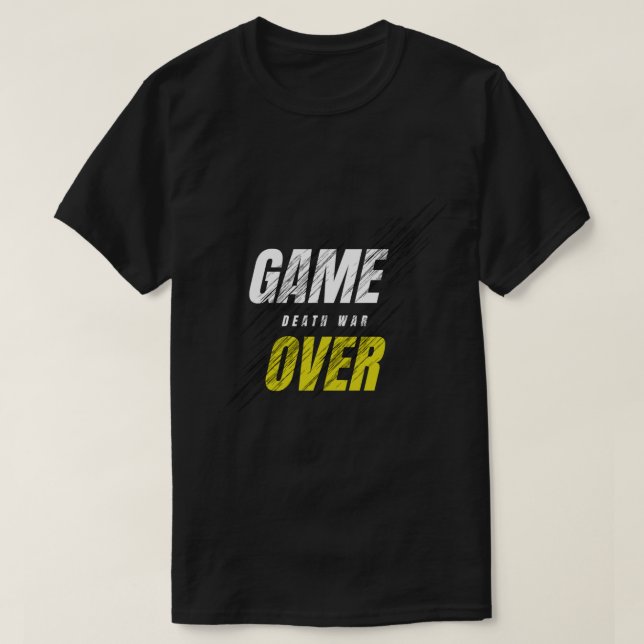 Game Over Death War Grunge Design T-Shirt (Design Front)