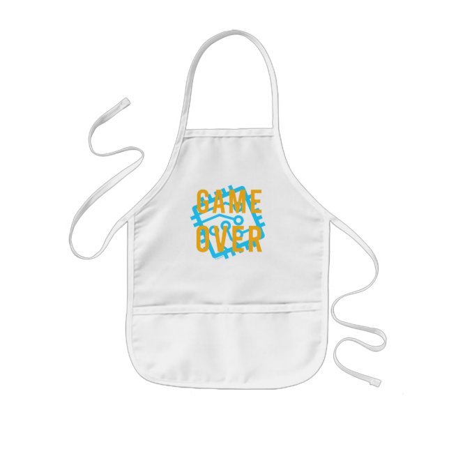 Game Over Digital Circuit Kids' Apron (Front)