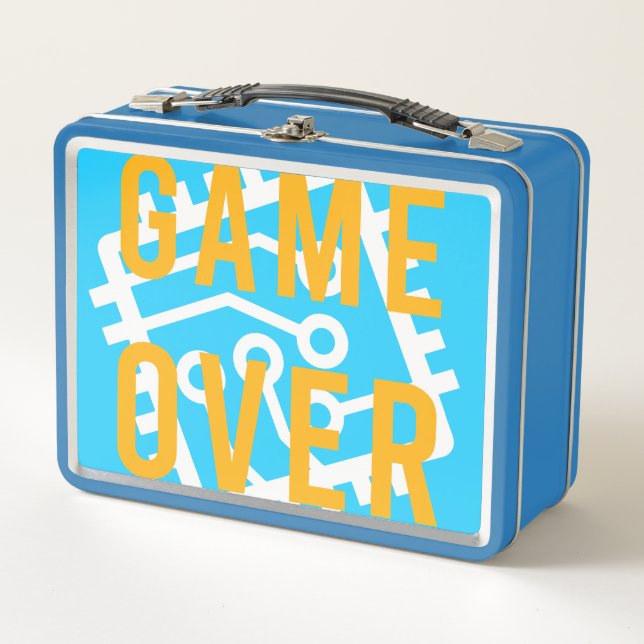 Game Over Digital Circuit Metal Lunch Box (Front)