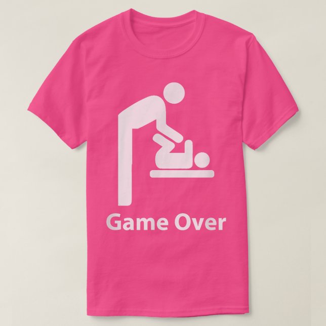 Game Over Epectant Dads To Be Father's Day Gift Pr T-Shirt (Design Front)