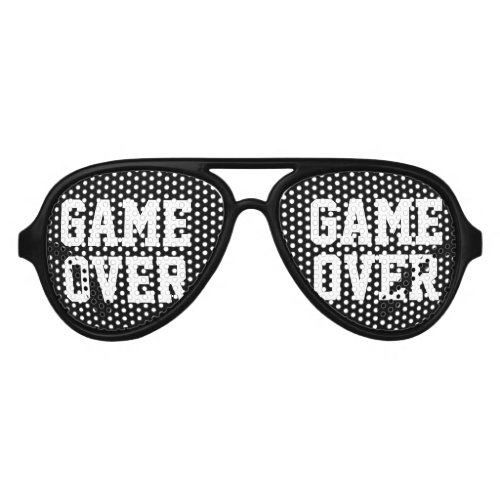 Game Over funny bachelor party shades for groom