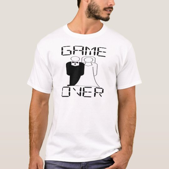 GAME OVER Funny Wedding Design T-Shirt