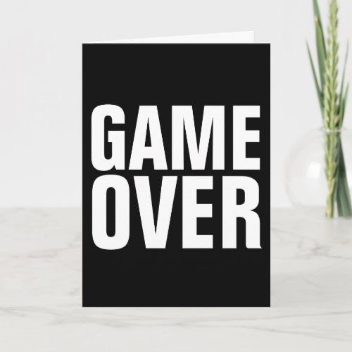 GAME OVER FUNNY WEDDING ENGAGEMENT GREETING CARDS