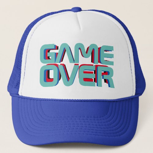Game over games player style vibrant trucker hat