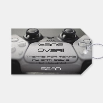 "game Over" Gaming Birthday Gift Tags by shm_graphics at Zazzle