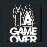 Game Over Glitch Bride Groom Funny Wedding  Magnet<br><div class="desc">Game Over Glitch Bride Groom Funny Wedding</div>