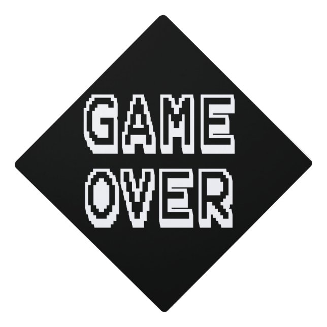 Game Over Graduation Cap Topper (Front)