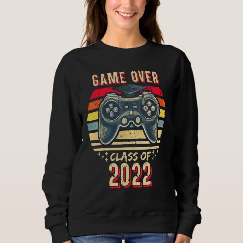 Game Over Graduation  Fun Gamer Graduate Men Boys  Sweatshirt