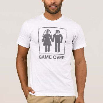 Game Over Groom Shirt - Gray And White by RandomLife at Zazzle