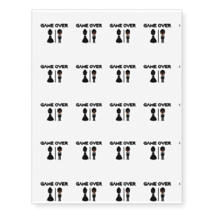 Game Over Groomsmen - Groom Funny Temporary Tattoos