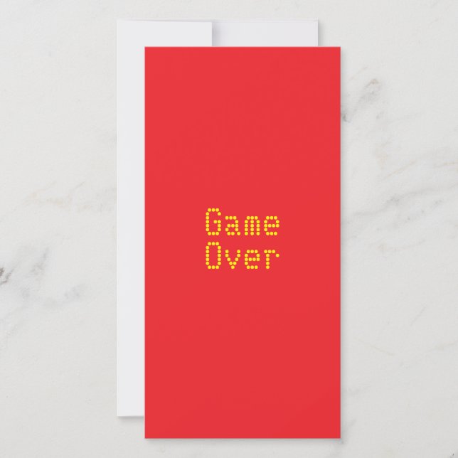 Game over holiday card (Front)