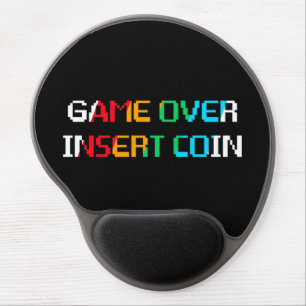 Game Over Insert Coin Gel Mouse Pad