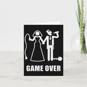 Game Over (jga Bride And Groom New Whip Beer W) Card