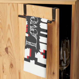 Game Over, Level Up: Pixelated Retro Game World Kitchen Towel