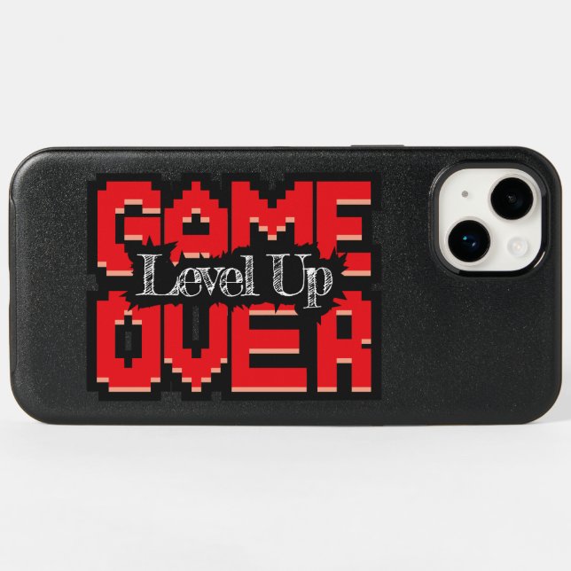 Game Over, Level Up: Pixelated Retro Game World Otterbox iPhone Case (Back Horizontal)