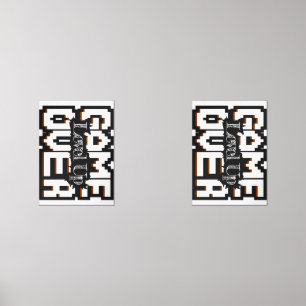 Game Over, Level Up: Pixelated Retro Game World Wall Art Sets