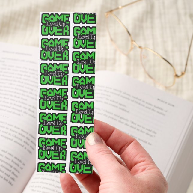 Game Over, Level Up: Retro Pixel Sandbox Adventure Bookmarks (Hand)