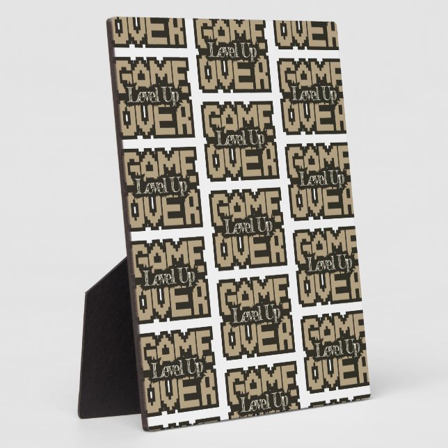 Game Over, Level Up: Retro Pixel Sandbox Adventure Plaque (Side)