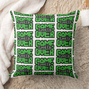 Game Over, Level Up: Retro Pixel Sandbox Adventure Throw Pillow