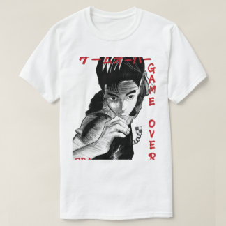 Game Over Manga Style Gamer Sketch Graphic T-Shirt