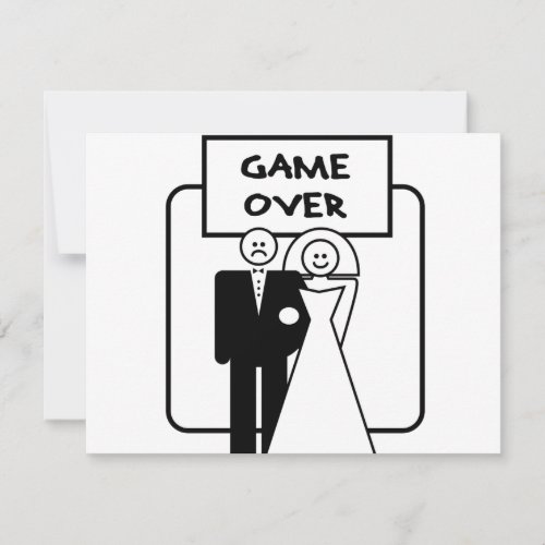 "Game Over" marriage Custom Announcement
