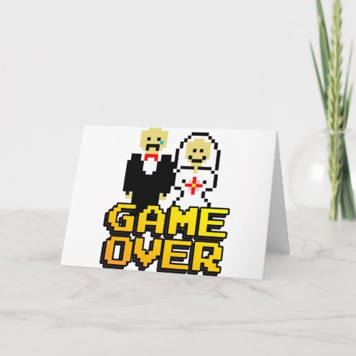 Game over marriage 8_bit card