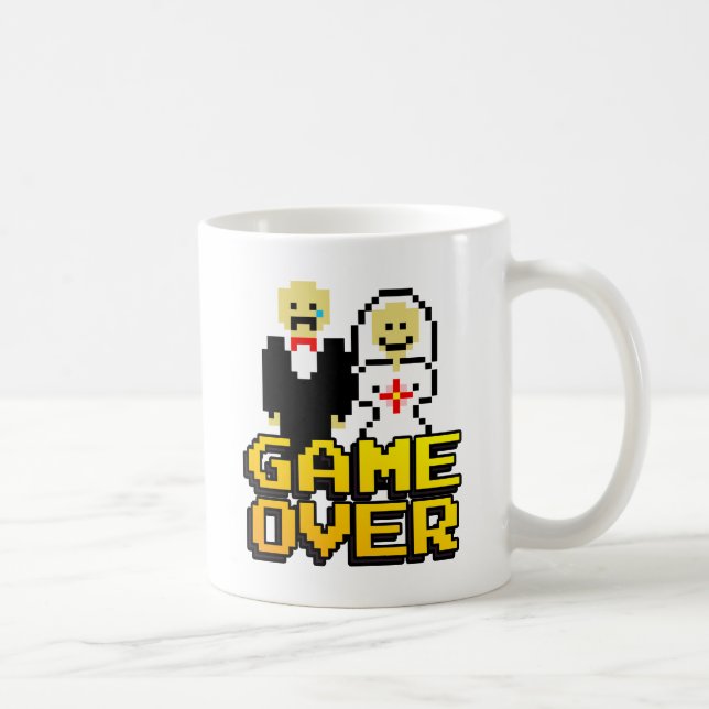 Game over marriage (8-bit) coffee mug (Right)