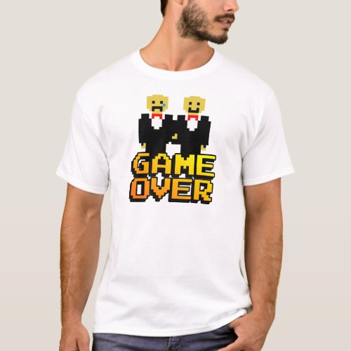 Game Over Marriage Gay 8_bit T_Shirt