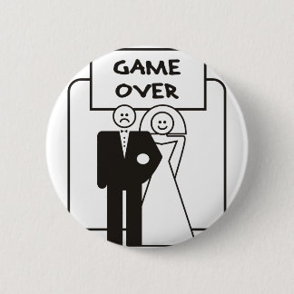 Game Over Marriage Pinback Button