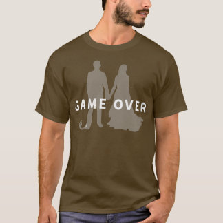 Game Over Marriage Proposal Bachelor Party Groomsm T-Shirt