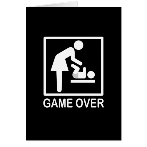 Game Over Mom Funny Black and White Pictogram