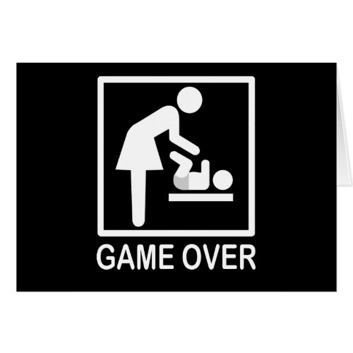 Game Over Mom Funny Black and White Pictogram