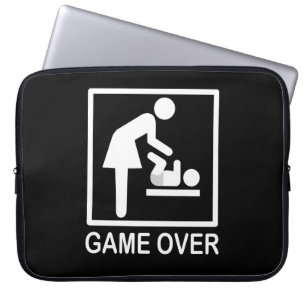 Game Over Mom Funny Pictogram Laptop Sleeve